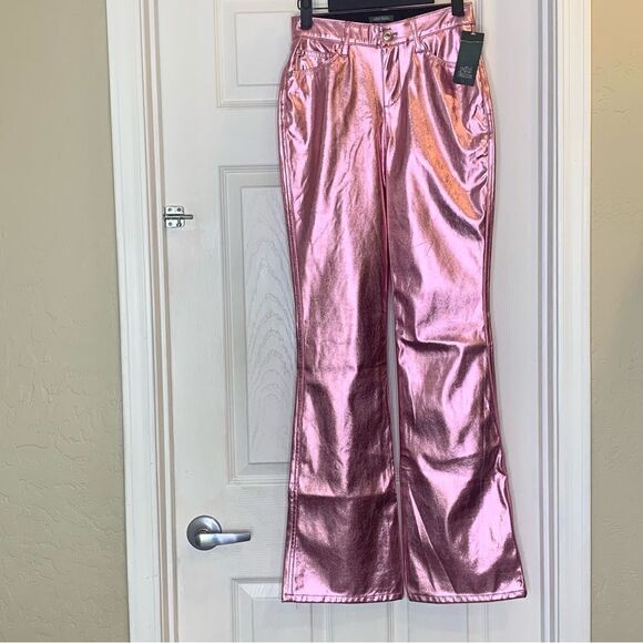 Wild Fable High Rise Pink Metallic Pants Size 00 - Picture 1 of 9